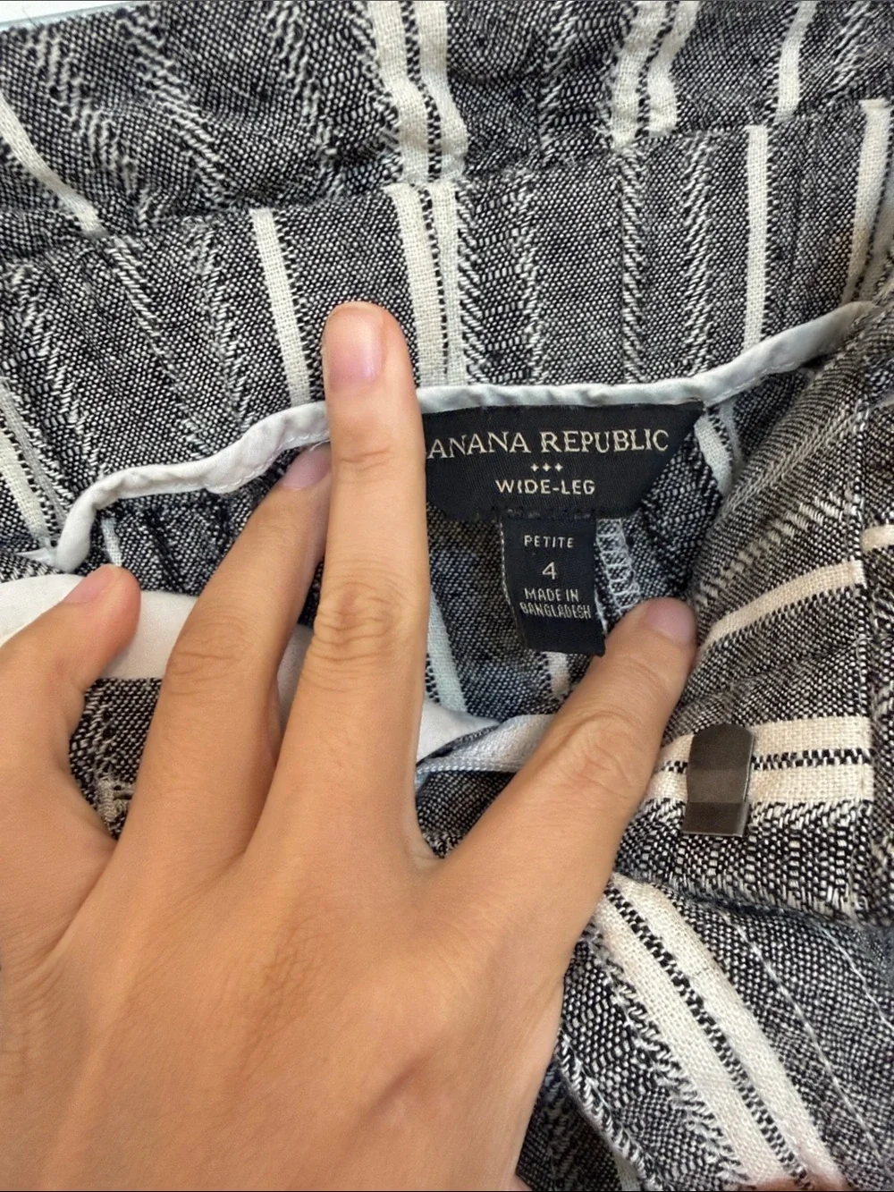 Banana Republic Linen Wide-Leg Pants PETITE US4